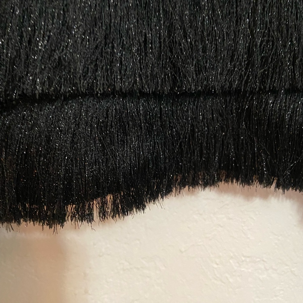 NWT J Crew Black Fringe Cardigan in Metallic Yarn - Picture 5 of 5